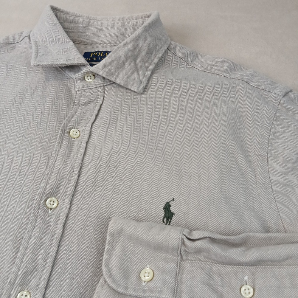 Polo Ralph Lauren XL Mens Shirt Herringbone Flannel FLAWS‎ 22x28